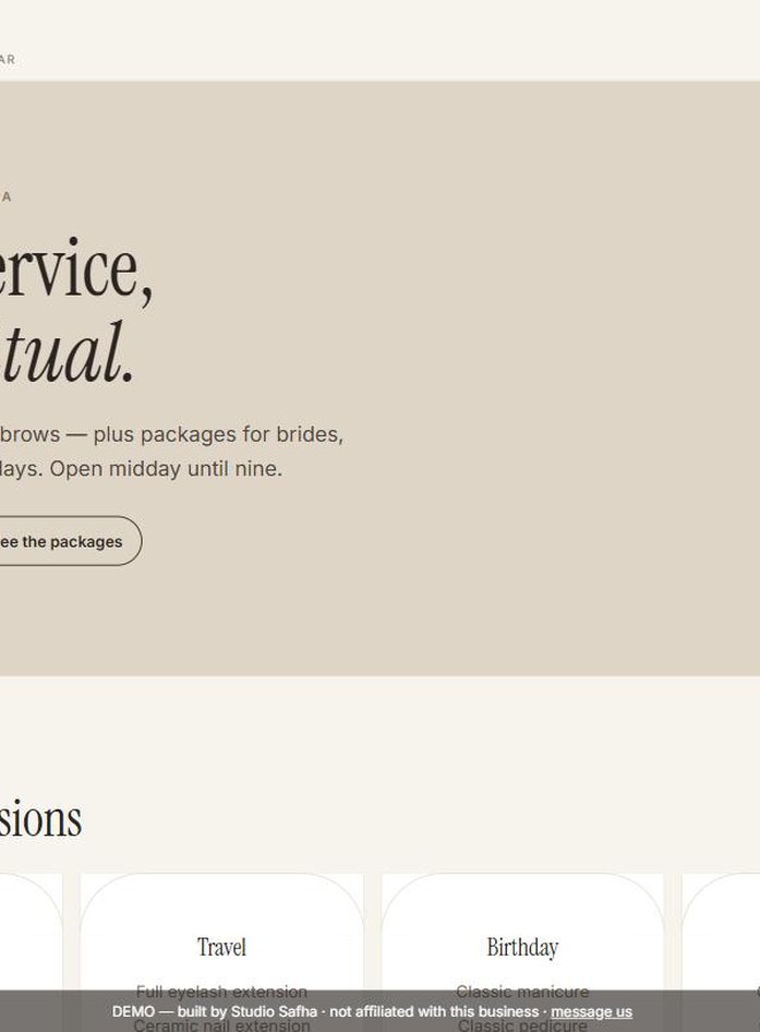 Identity Beauty Salon Al Khobar website built by Studio Safha