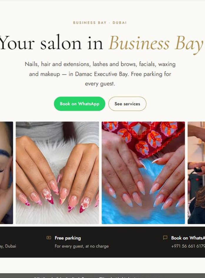 Mareana Ladies Salon Business Bay Dubai website built by Studio Safha