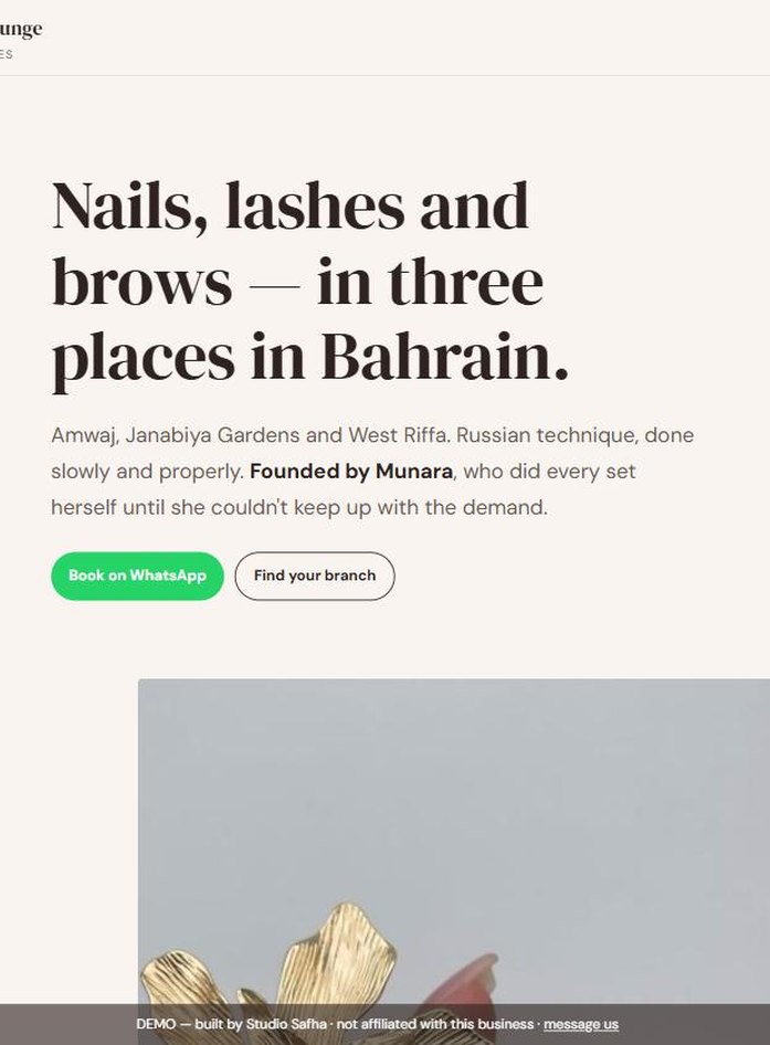 M&M Beauty Lounge website built by Studio Safha