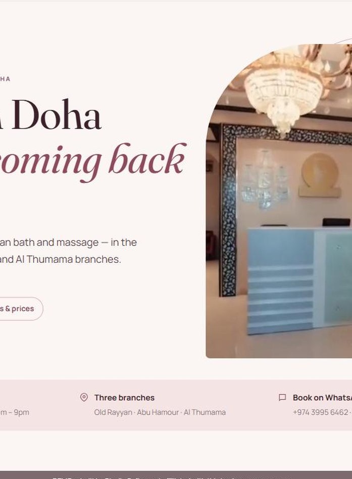 Nilda Beauty Salon Doha website built by Studio Safha